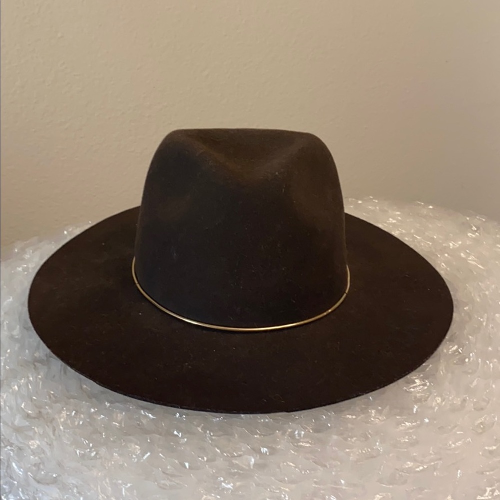 Janessa Leone gold bar fedora